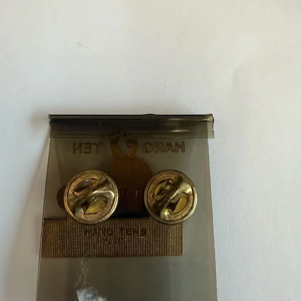 Hang Ten World's Greatest Dad Pin - Gold and Black. Vintage. New.